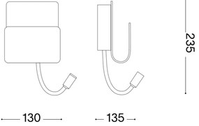 Ideal Lux - LED Nástenné bodové svietidlo PROBE LED/9,5W/230V USB CRI 90 čierna
