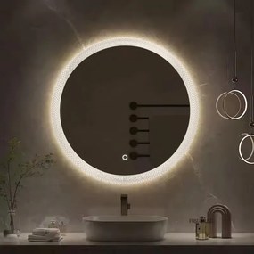 Rea Zrkadlo ⌀60 cm s regulovateľným LED osvetlením HOM-01501