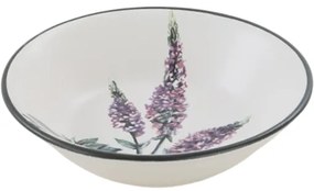 Sada 6 hlbokých tanierov z kameniny s bylinkovýmvzorom, 18 cm