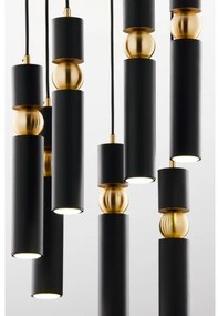 Jupiter 2015 - Luster na lanku ALAS 7xGU10/10W/230V čierna/zlatá