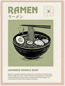 Ručne vyrobená nástenná dekorácia v ráme Ramen