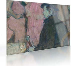 Sklenený obraz - Henri de Toulouse-Lautrec, Maxime Dethomas, reprodukcia (70x50 cm)