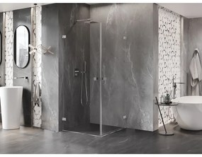 Mexen Lunar-B Duo, výklopný sprchový kút 95 x 95 cm, 8mm číre sklo, chrómový profil, 832-095L-095P-01-00