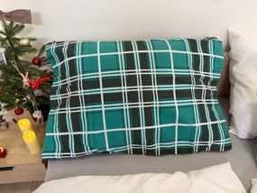 Flanelové obliečky KOSTKA zelené Rozmer obliečky: 2 ks 70 x 90 cm | 200 x 220 cm