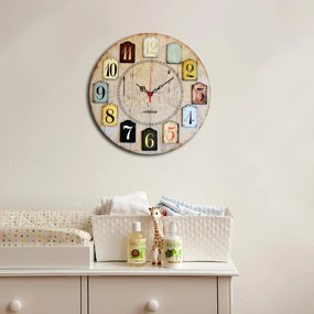 Nástenné hodiny Retro 40 cm viacfarebné