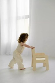 Stôl + stolička pre deti natural S/M