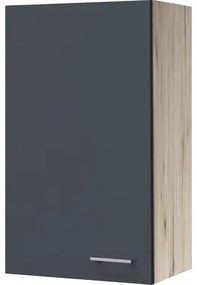 Kuchynská skrinka horná s dvierkami Flex Well Tiago 50x89 cm čadičová sivá