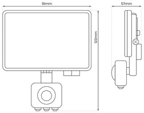 LED Vonkajší reflektor so senzorom LED/10W/230V 5000K IP44