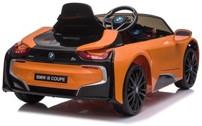 LEAN CARS ELEKTRICKÉ AUTÍČKO BMW i8 - NELAKOVANÉ - ORANŽOVÉ - 2x45W MOTOR - 1x12V4,5Ah - BATÉRIA - 2021