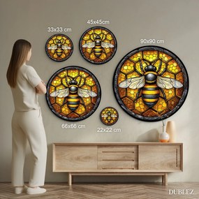DUBLEZ | Drevený obraz - Včela na pláste