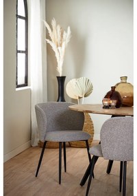 Sivé čalúnené jedálenské kreslo Elyna – Light &amp; Living