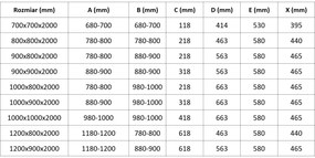 Mexen Exo, posuvný polkruhový sprchový kút 90 x 90 cm, číre sklo, zlatá, 8131-090-090-50-00