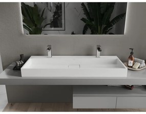 Mexen Ava, umývadlo na dosku z konglomerátu 2/O 120 x 46 cm, biela, 23011202