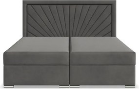 Manželská posteľ VICENZA Velvet 140×200 cm sivá