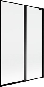 Mexen Mist L, 2-krídlová vaňová zástena, pravá 120 x 150 cm, čierny rám, čierna - 8A9L-120-011-70-70-P