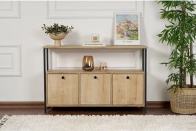 Konzolový stolík v dekore duba v svetlo prírodnej farbe 29,5x120 cm Solace – Kalune Design