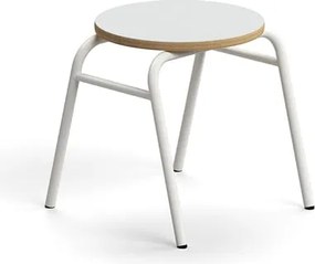 Stolička ALTUS, výška 380 mm, biela/šedá