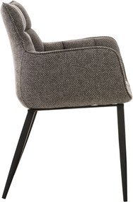 Stolička Tirana látka čierna - titánovo sivá