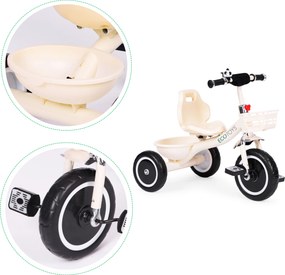 Detský trojkolový bicykel ECOTOYS od 12 mesiacov – EVA kolesá, košík, zvonček