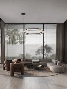 LED stmievateľné čierno-zlaté moderné svietidlo Apnea 103