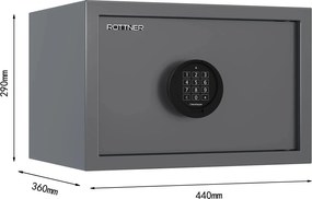 Nábytkový trezor PRAKTIK 30 EL, elektronický S1, 290 x 440 x 360 mm, 34,7 l