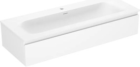 Mexen Orio, kúpeľňová skrinka 120 cm s umývadlom Vela, 1 zásuvka, biela matná, 91A10-12023-1-BF01-W23M01