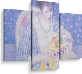 Obraz - Frederick Carl Frieseke,  The Basket of Flowers, reprodukcia (90x60 cm)