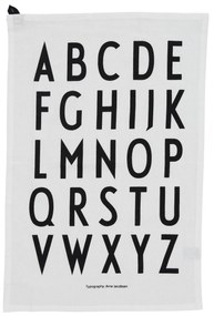 DESIGN LETTERS Bavlnená utierka Design Letters White – set 2 ks