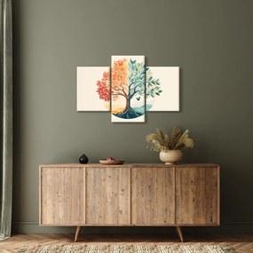 Obraz – Duálny strom s motýľom (90x60 cm)
