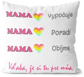 Vankúš Mama poradí (Veľkosť: 55 x 55 cm)