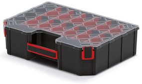 Kufríkový organizér 39 × 28,4 × 10,5 cm, prepážky, čierna