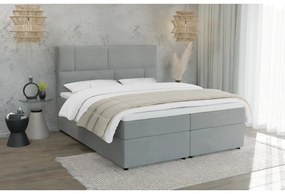 Svetlosivá boxspring posteľ s úložným priestorom 140x200 cm Lola – Ropez