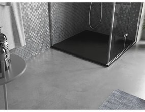 Mexen Amon, SMC štvorcová sprchová vanička 100 x 100 cm, čierna, 4F701010