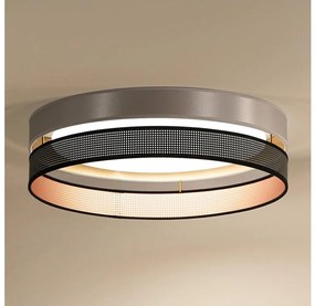 Duolla-LED Stropné svietidlo ROLLER DUO SH. LED/24W/230V pr. 45 cm strieborná/čierna 604192