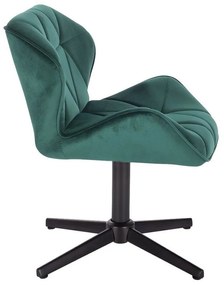 LuxuryForm DESIGN Stolička MILANO VELUR na čiernom kríži - zelená