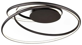 Čierne LED stropné svietidlo s kovovým tienidlom Nala – Trio Select