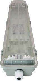 BERGE Hermetické svietidlo 60cm + 2x LED trubica studená biela