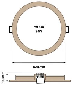 LED Podhľadové svietidlo CIRCLE LED/24W/230V 4200K pr. 29,6 cm hnedá