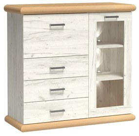 Vitrína Kenny 08 (craft biely + craft zlatý). Akcia -21%. Vlastná spoľahlivá doprava až k Vám domov. 1057833