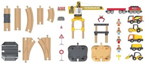 lupilu®  Drevená železničná súprava L (stavenisko)  (100395147)