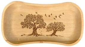 AMADEA Dřevěný servírovací podnos stromy, masivní dřevo, 30 cm