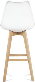 Sconto Barová stolička JULIETTE biela/buk