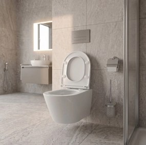 Erga Vento, závesná WC misa 490x365x365mm, Tornado 2 + toaletné sedadlo s pomalým zatváraním, biela, ERG-V03-VENTO-TO2-WH