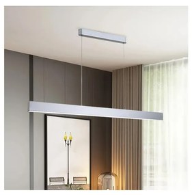 Brilagi-LED Stmievateľný luster SLEEKLINE SMART LED/40W/230V Wi‑Fi Tuya, strieborný s diaľkovým ovládaním BG1355