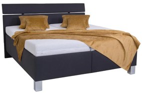 Čalúnená posteľ s matracom a úložným priestorom ALIS 180x200 cm antracit