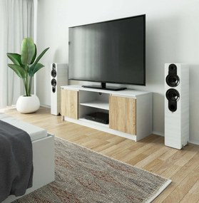 TV stolík Beron 140 cm biely/sonoma