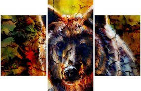 Obraz - Medveď, maľba (90x60 cm)