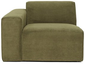 Zelený menčestrový modul pohovky (ľavý roh) Sting - Scandic