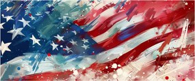 Obraz - Vlajka USA (120x50 cm)