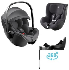 Autosedačka set Baby-Safe Pro + Vario Base 5Z + autosedačka Dualfix 5z Classic - deep grey